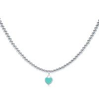 Simple Style Heart Shape Titanium Steel Plating Pendant Necklace main image 2