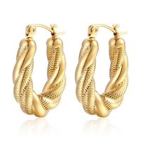 1 Pair Ins Style U Shape Geometric Plating Stainless Steel 18k Gold Plated Earrings main image 3