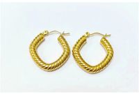 1 Pair Ins Style U Shape Geometric Plating Stainless Steel 18k Gold Plated Earrings sku image 3