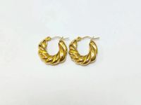 1 Pair Ins Style U Shape Geometric Plating Stainless Steel 18k Gold Plated Earrings sku image 4