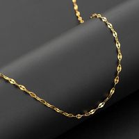Stainless Steel 18K Gold Plated White Gold Plated Simple Style Plating Solid Color Necklace main image 7