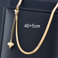 Stainless Steel 18K Gold Plated White Gold Plated Simple Style Plating Solid Color Necklace sku image 6