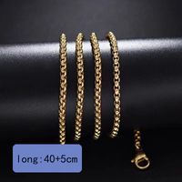 Stainless Steel 18K Gold Plated White Gold Plated Simple Style Plating Solid Color Necklace main image 3