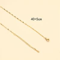 Stainless Steel 18K Gold Plated White Gold Plated Simple Style Plating Solid Color Necklace sku image 2