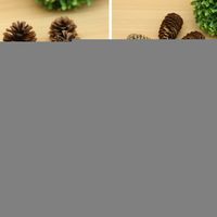 Christmas Pine Cones Wood Party Decorative Props sku image 33