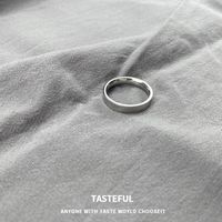 Simple Titanium Steel Glossy Fine Ring Wholesale Nihaojewelry sku image 9