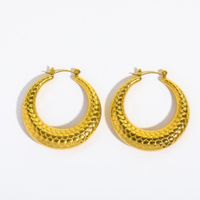 1 Pair INS Style Simple Style Geometric Plating 304 Stainless Steel Gold Plated Earrings sku image 2