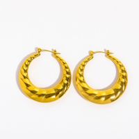 1 Pair INS Style Simple Style Geometric Plating 304 Stainless Steel Gold Plated Earrings sku image 1