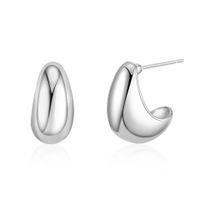 Simple Peas Earrings Peas Gold Metal Small Horn Earrings sku image 2