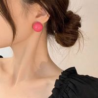 Sweet Simple Style Solid Color Alloy Women's Ear Studs main image 2