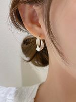 Wholesale Jewelry 1 Pair Simple Style Round Alloy Drop Earrings sku image 2
