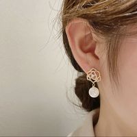 Wholesale Jewelry 1 Pair Simple Style Round Alloy Drop Earrings sku image 13