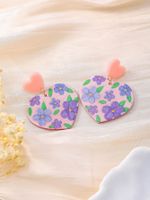 Vacation Clouds Plant Flower Arylic Printing Women's Drop Earrings main image 7