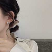 1 Paire Style Simple Style Coréen Couleur Unie Placage Alliage Boucles D'oreilles main image 4