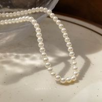 Wholesale Jewelry Elegant Streetwear Round Imitation Pearl Necklace sku image 1