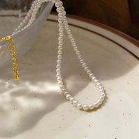 Wholesale Jewelry Elegant Streetwear Round Imitation Pearl Necklace sku image 6
