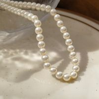 Wholesale Jewelry Elegant Streetwear Round Imitation Pearl Necklace sku image 2