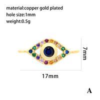 Ins Style Simple Style Devil's Eye Heart Shape Gold Plated Zircon Copper Wholesale Pendants main image 7