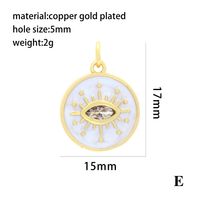 Ins Style Simple Style Devil's Eye Heart Shape Gold Plated Zircon Copper Wholesale Pendants main image 3