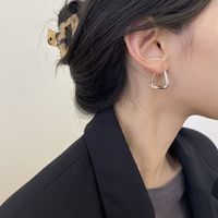 Simple Style Solid Color Alloy Women's Hoop Earrings main image 5