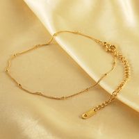 Casual Simple Style Solid Color 304 Stainless Steel Plating Titanium Steel 18K Gold Plated Women'S Anklet main image 4