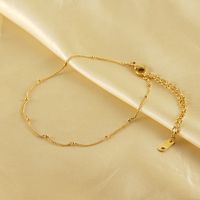 Casual Simple Style Solid Color 304 Stainless Steel Plating Titanium Steel 18K Gold Plated Women'S Anklet main image 2