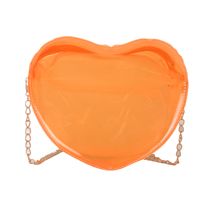 Women's Pvc Heart Shape Streetwear Heart-shaped Zipper Shoulder Bag Crossbody Bag sku image 1