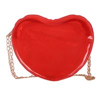Women's Pvc Heart Shape Streetwear Heart-shaped Zipper Shoulder Bag Crossbody Bag sku image 4