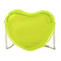 Women's Pvc Heart Shape Streetwear Heart-shaped Zipper Shoulder Bag Crossbody Bag sku image 5