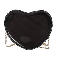 Women's Pvc Heart Shape Streetwear Heart-shaped Zipper Shoulder Bag Crossbody Bag sku image 6