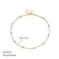 304 Stainless Steel 18K Gold Plated Casual Retro Beaded Plating Round Necklace main image 3