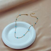 304 Stainless Steel 18K Gold Plated Casual Retro Beaded Plating Round Necklace main image 4