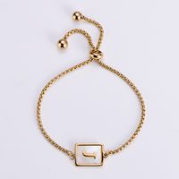 Simple Style Letter 304 Stainless Steel 18K Gold Plated Shell Bracelets In Bulk sku image 18