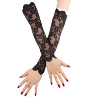 Women's Casual Bridal Solid Color Flower Arm Sleeves 1 Pair main image 5