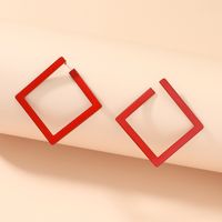 1 Paar Elegant Einfacher Stil Rhombus Eisen Ohrstecker sku image 4