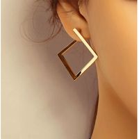 1 Pair Elegant Simple Style Rhombus Iron Ear Studs sku image 5
