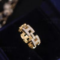 Real Gold Electroplating Korean Zircon Geometric Open Ring Wholesale sku image 43