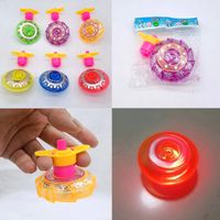 Colorful Music Light-emitting Gyro Children's Rotary Table Flash Electric Toy Imitation Wooden Top sku image 3