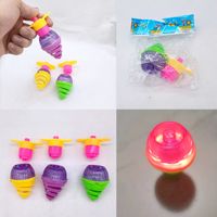 Colorful Music Light-emitting Gyro Children's Rotary Table Flash Electric Toy Imitation Wooden Top sku image 2