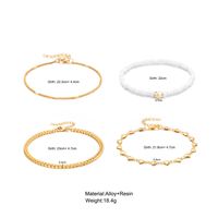 Casual Vacation Tropical Heart Shape Butterfly Arylic Alloy Plating Gold Plated Women's Anklet main image 2