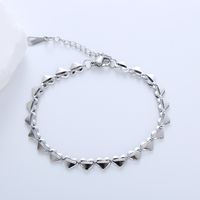 Casual Simple Style Triangle Heart Shape 304 Stainless Steel 18K Gold Plated No Inlaid Bracelets In Bulk sku image 1