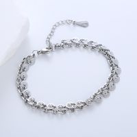 Casual Simple Style Triangle Heart Shape 304 Stainless Steel 18K Gold Plated No Inlaid Bracelets In Bulk sku image 10