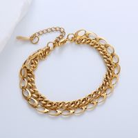 Casual Simple Style Triangle Heart Shape 304 Stainless Steel 18K Gold Plated No Inlaid Bracelets In Bulk sku image 15