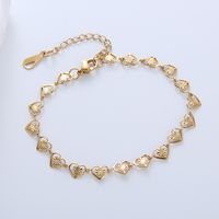Casual Simple Style Triangle Heart Shape 304 Stainless Steel 18K Gold Plated No Inlaid Bracelets In Bulk sku image 8