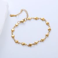 Casual Simple Style Triangle Heart Shape 304 Stainless Steel 18K Gold Plated No Inlaid Bracelets In Bulk sku image 9