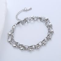 Casual Simple Style Triangle Heart Shape 304 Stainless Steel 18K Gold Plated No Inlaid Bracelets In Bulk sku image 11