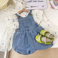 Cute Flower Cotton Spandex Polyester Girls Clothing Sets main image 3