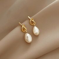 1 Pair Basic Vintage Style Korean Style Solid Color Alloy Ear Studs main image 4