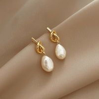 1 Pair Basic Vintage Style Korean Style Solid Color Alloy Ear Studs sku image 1