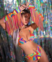 Women's Multicolor Backless 3 Piece Set Bikinis main image 5